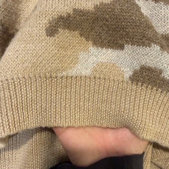 Lucky Brand Tan and Brown Camouflage Sweater - Picture 2 of 4